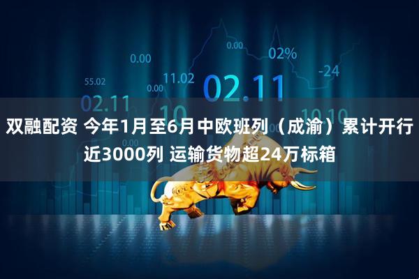 双融配资 今年1月至6月中欧班列（成渝）累计开行近3000列 运输货物超24万标箱